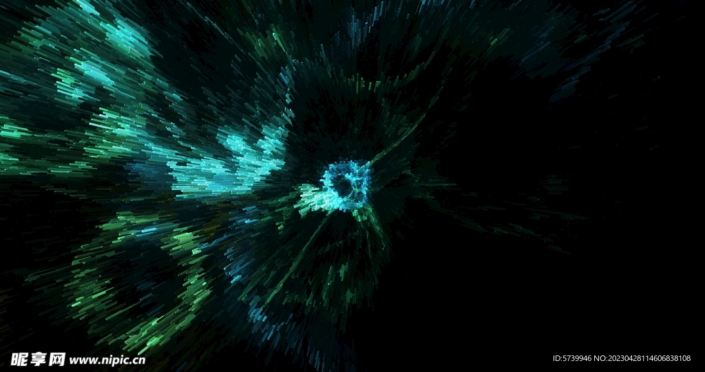 酷炫爆破放射宇宙星空图片