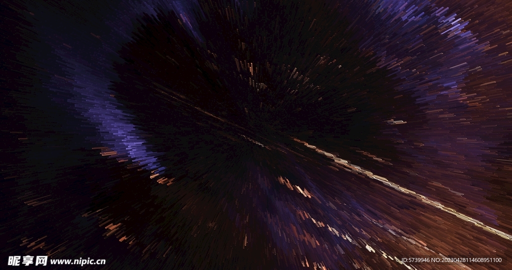 酷炫爆破放射宇宙星空图片