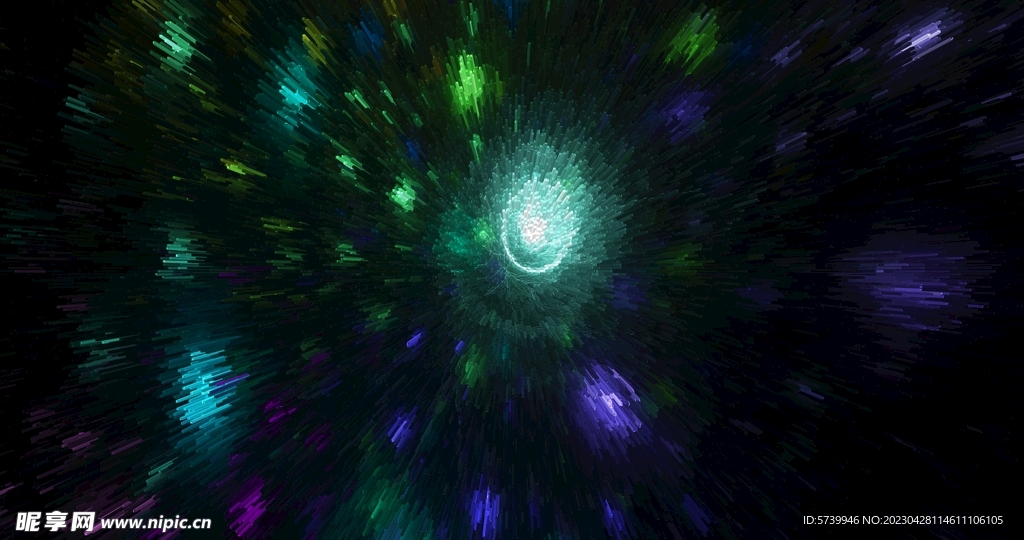 酷炫爆破放射宇宙星空图片