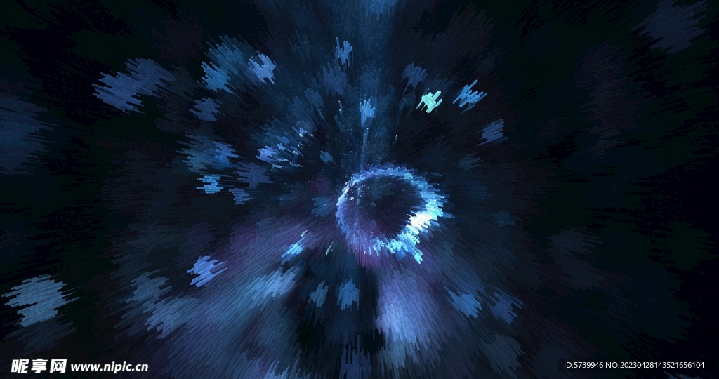 酷炫爆破放射宇宙星空