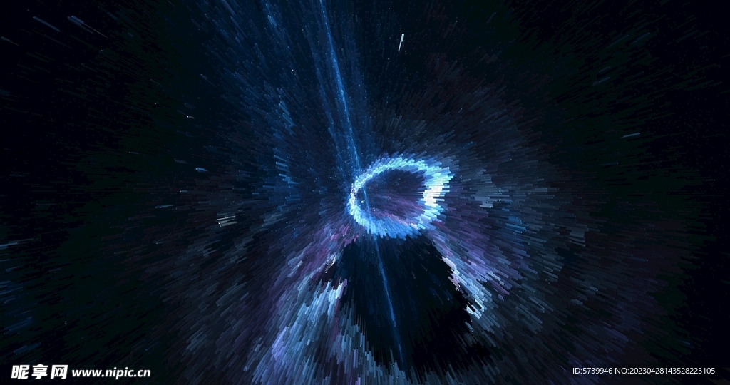 酷炫爆破放射宇宙星空