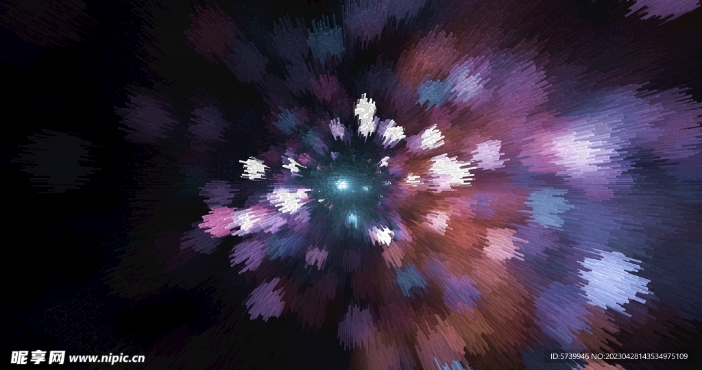 酷炫爆破放射宇宙星空