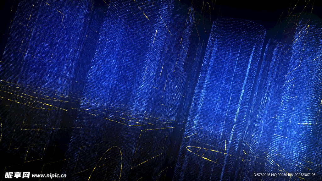 蓝色科技城市全息背景图片