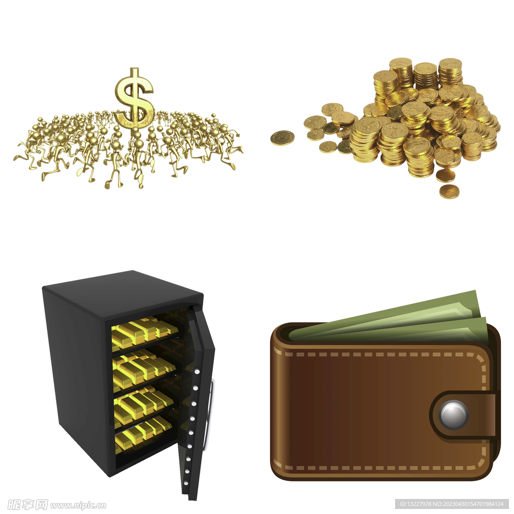 金融金币钱财素材