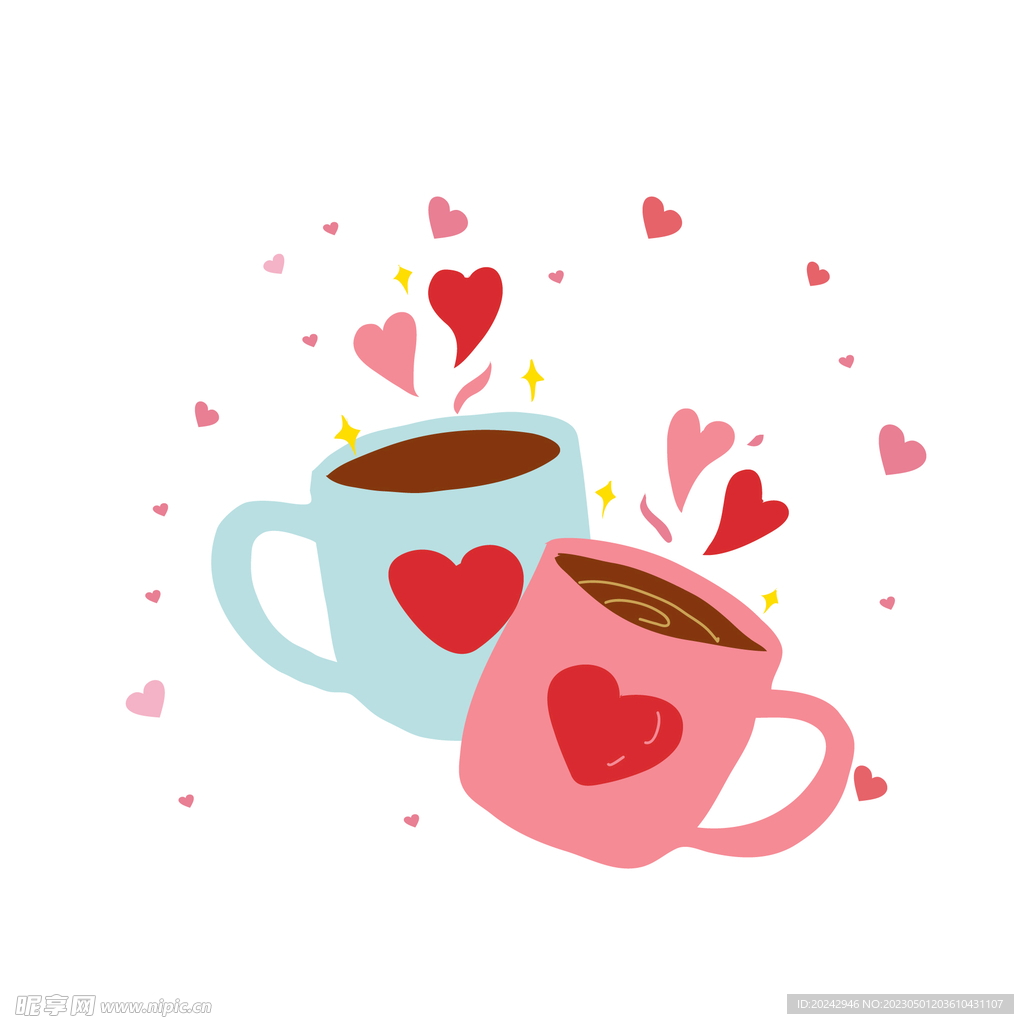 情人节素材 爱心杯子