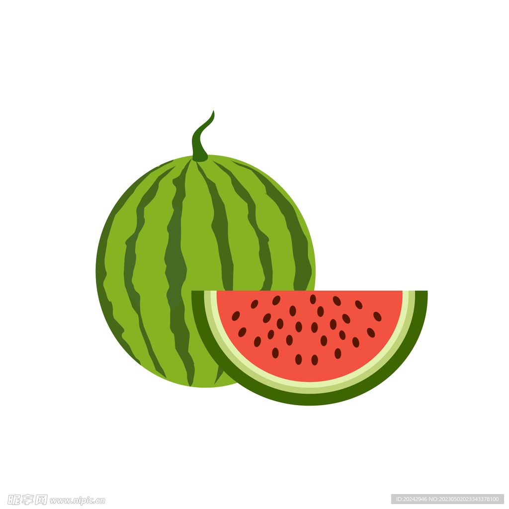 手绘西瓜 