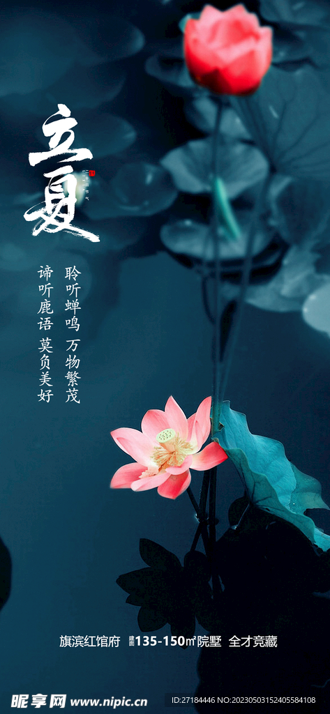 立夏夏至节气海报