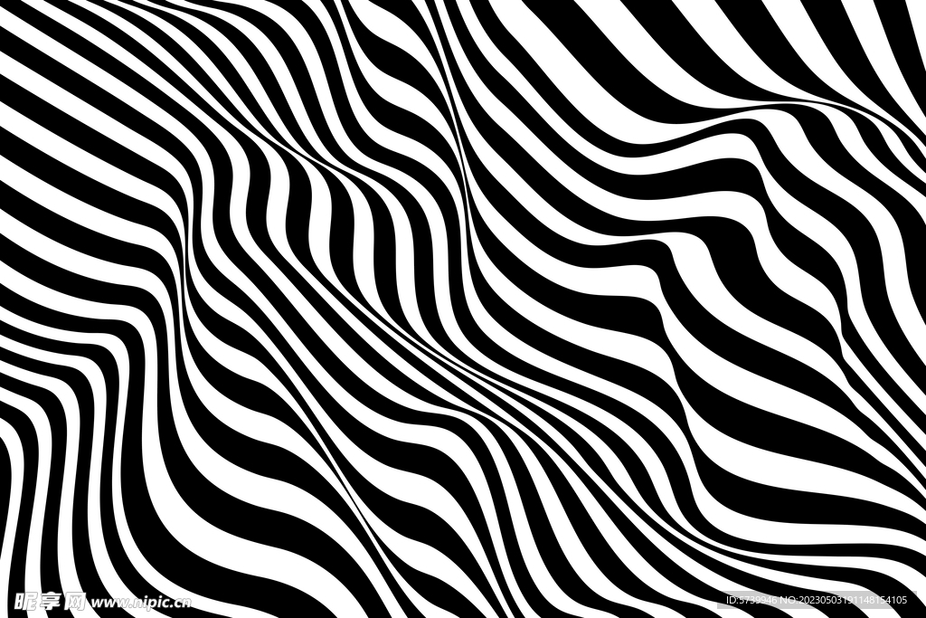 动感黑白斑马条纹纹理