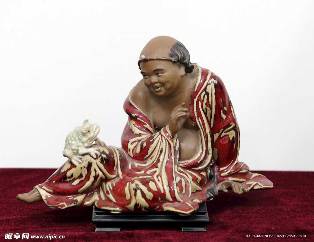 刘泽棉 刘海戏金蟾 瓷雕