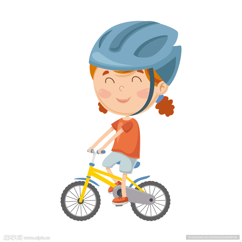 骑单车的小女孩 