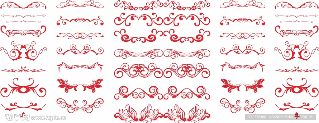 欧式矢量古典边框素材