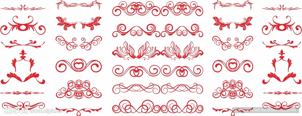 欧式矢量古典边框素材