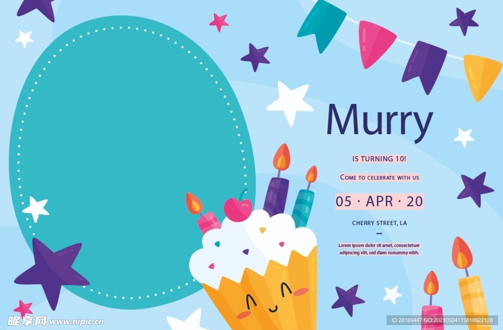 夏季冰淇淋贺卡 