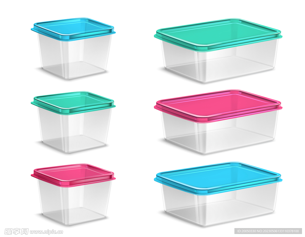 透明彩色盖保鲜盒