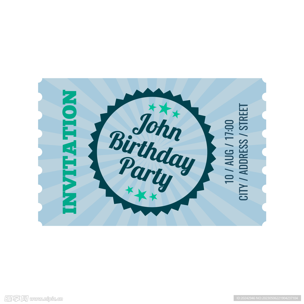 复古票据  模版 