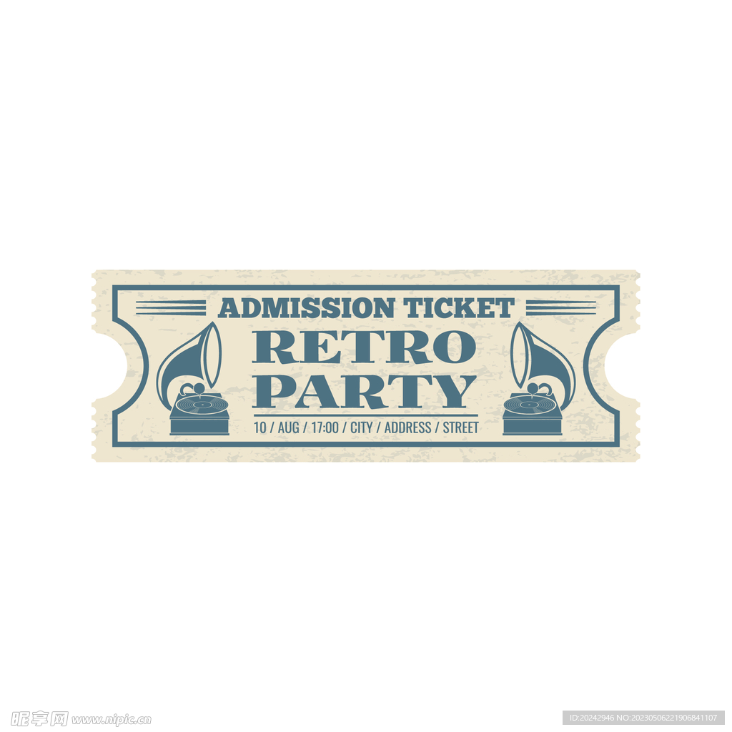 复古票据  模版