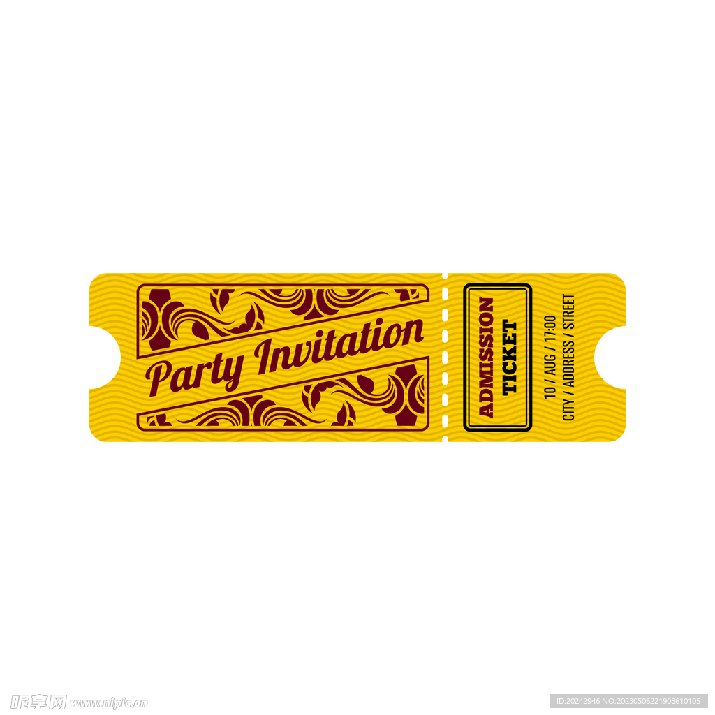 复古票据  模版  