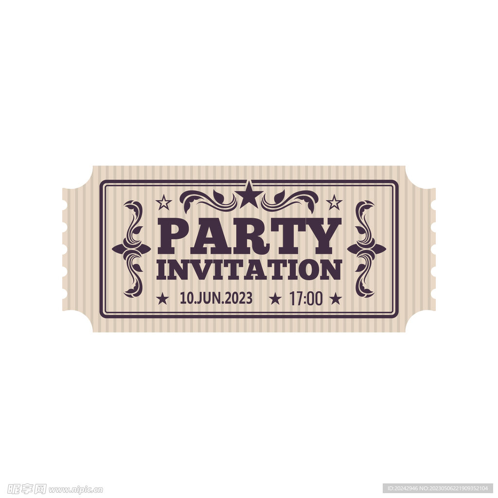 复古票据  模版  