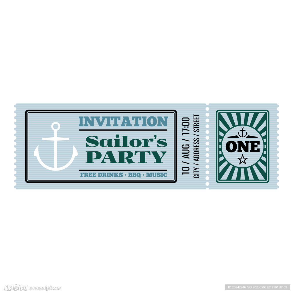 复古票据  模版