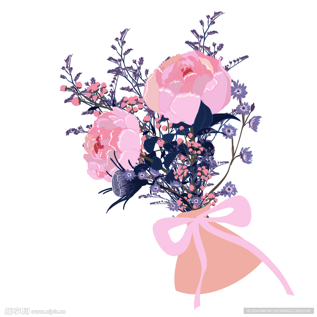 玫瑰花束 粉色玫瑰 