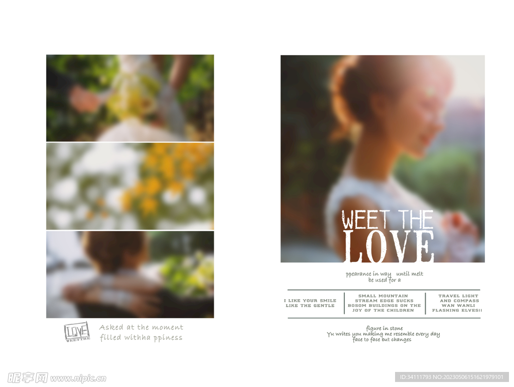 婚纱照相册内页