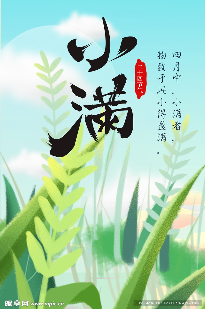 小满节气海报  