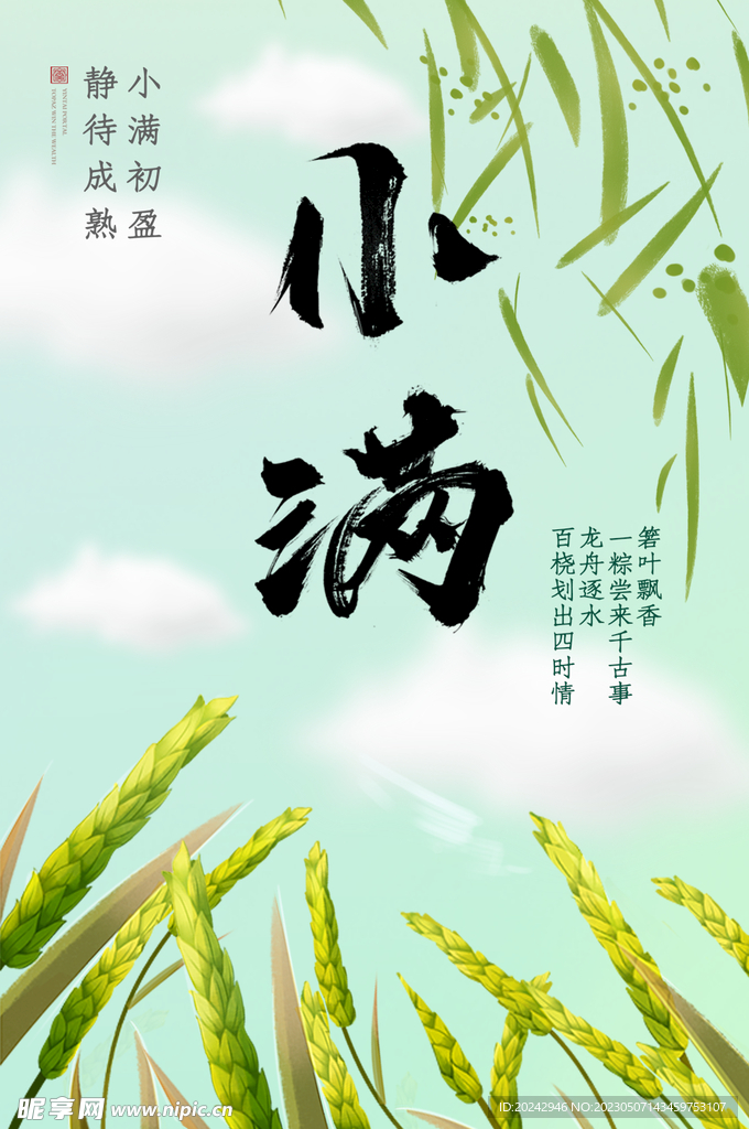 小满节气海报  