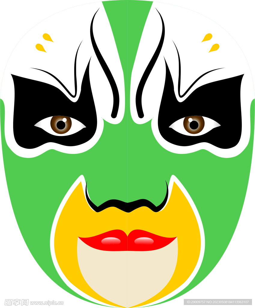绿色脸谱