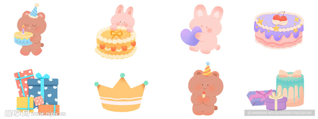 小熊兔子生日主题
