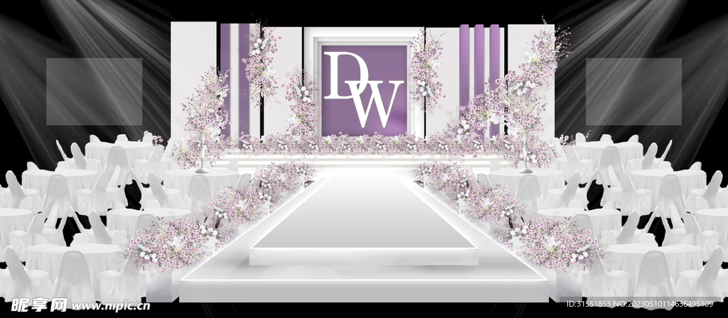 紫色秀场风婚礼