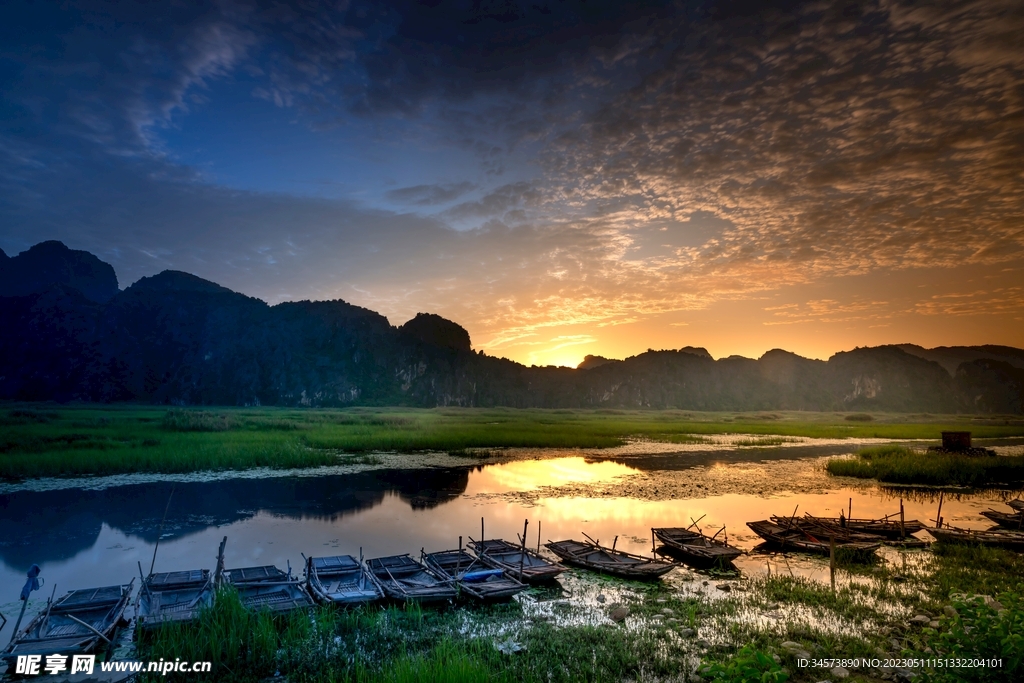 湿地公园的黎明