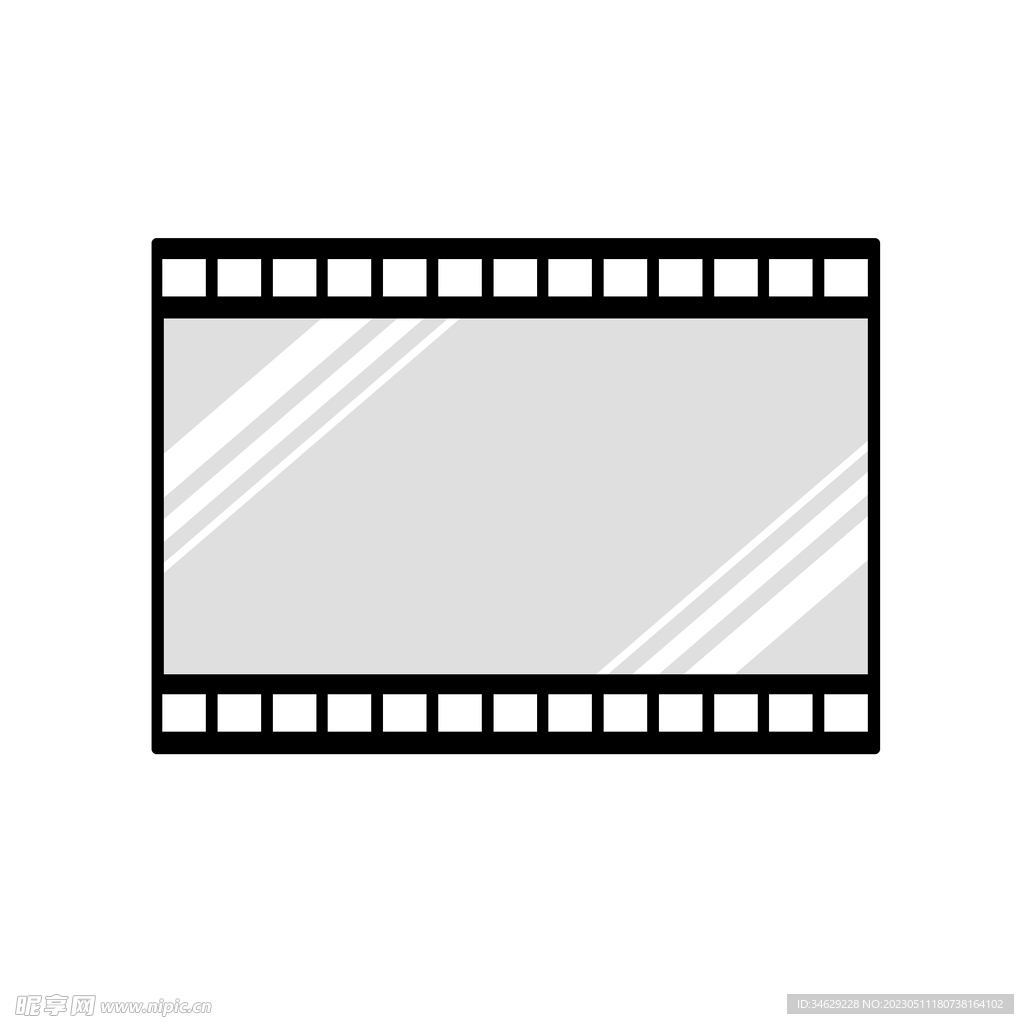 黄色扁平电影胶卷