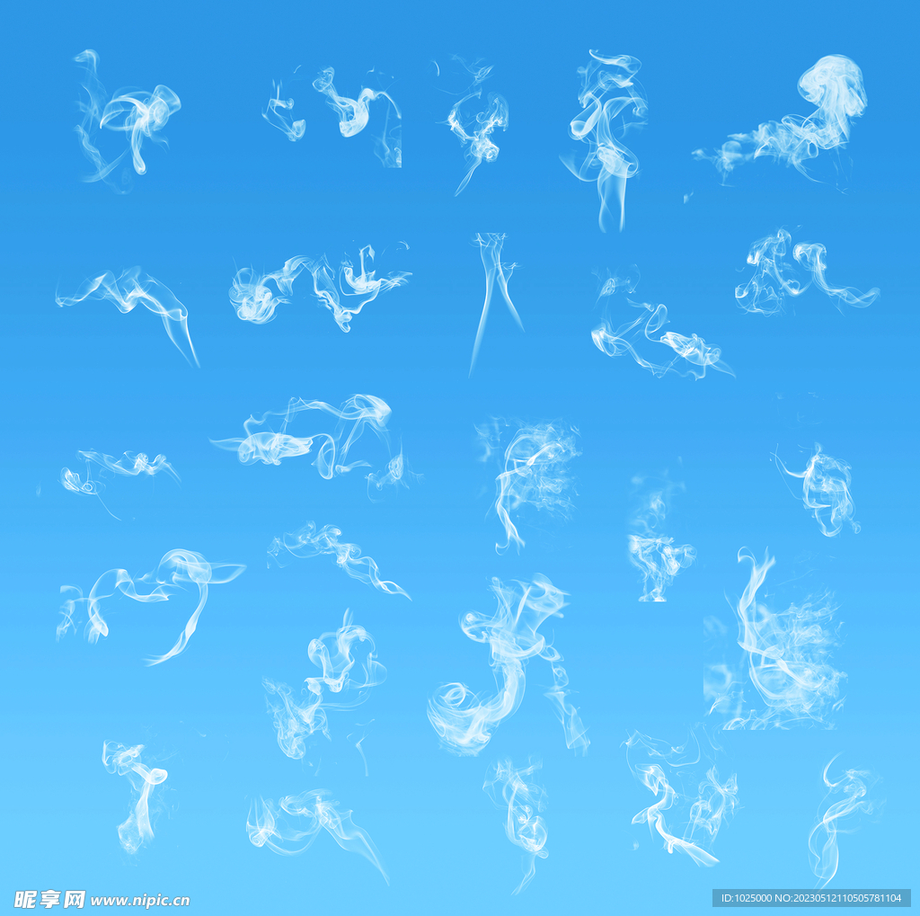 透明白云层烟雾气云朵蒸汽PSD