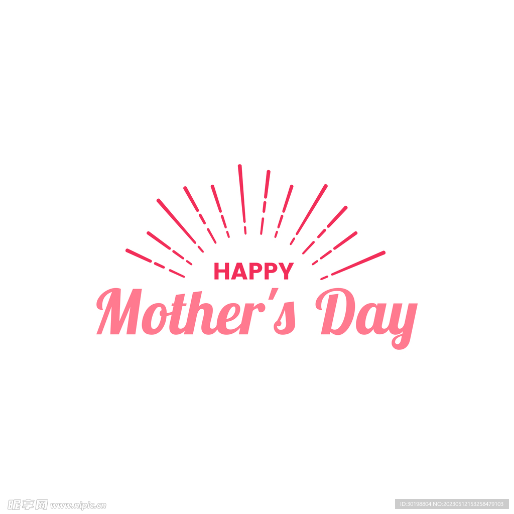 母亲节插画元素