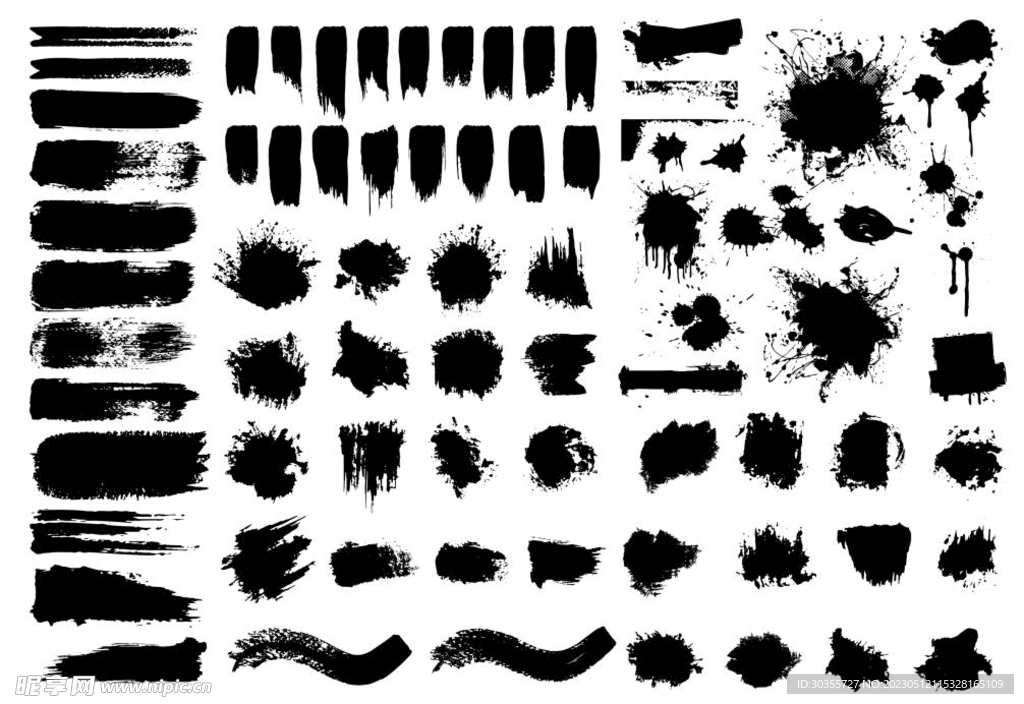 墨点喷墨图片矢量图