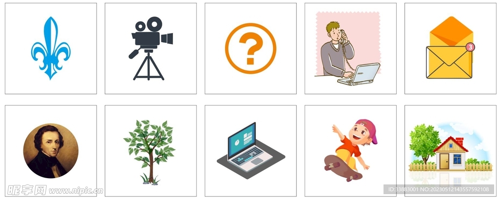 卡片 卡通 图标