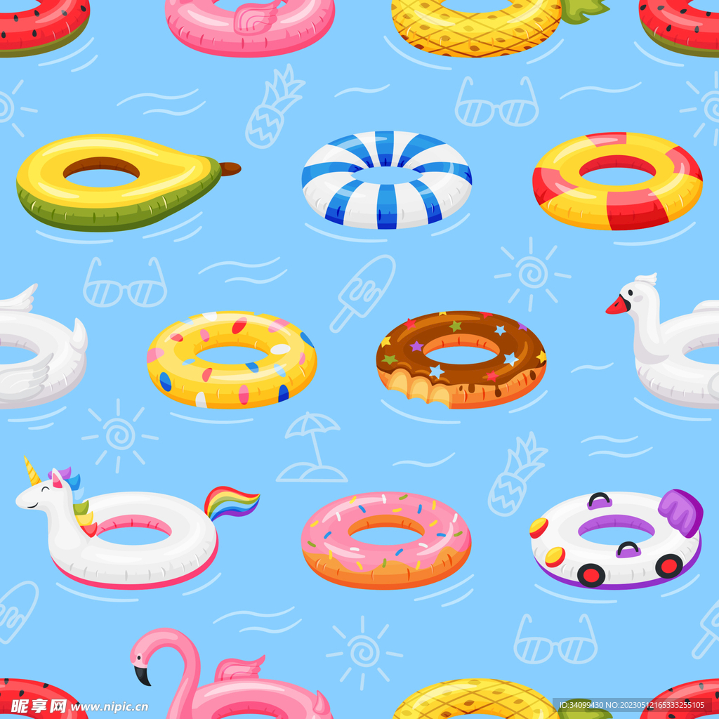 游泳圈图案