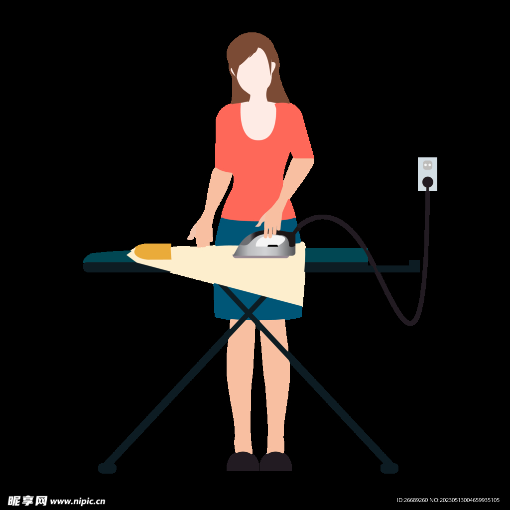 做 家务 png 免抠图 卡通