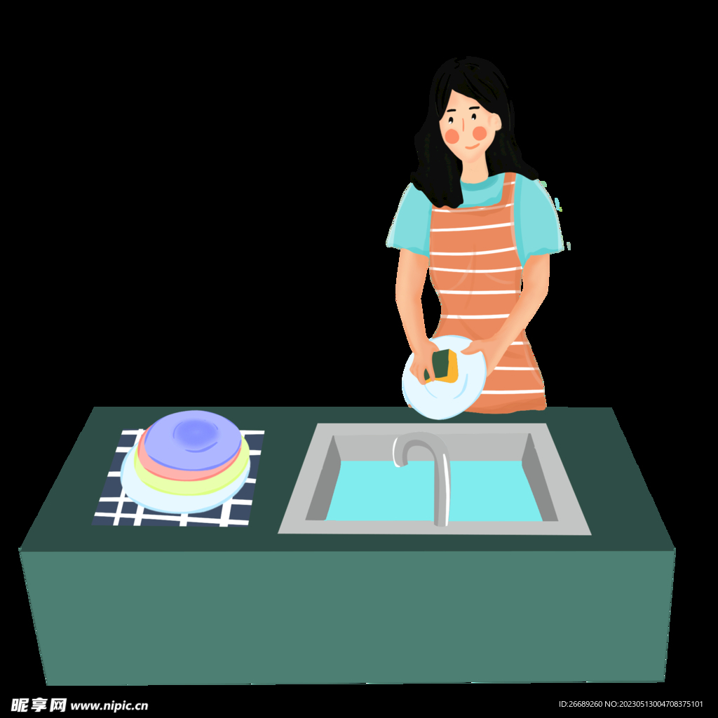 做家务png免抠图