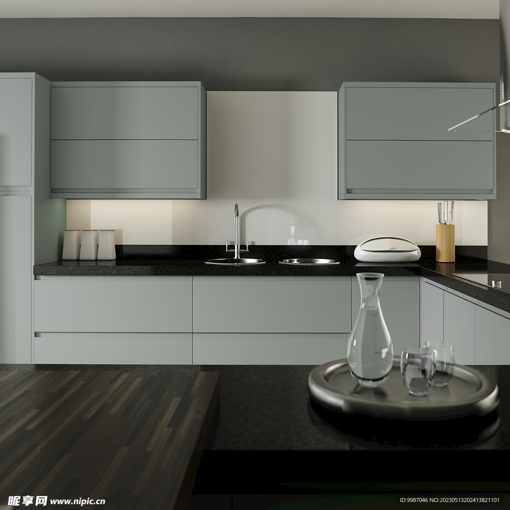 现代厨房整体厨柜