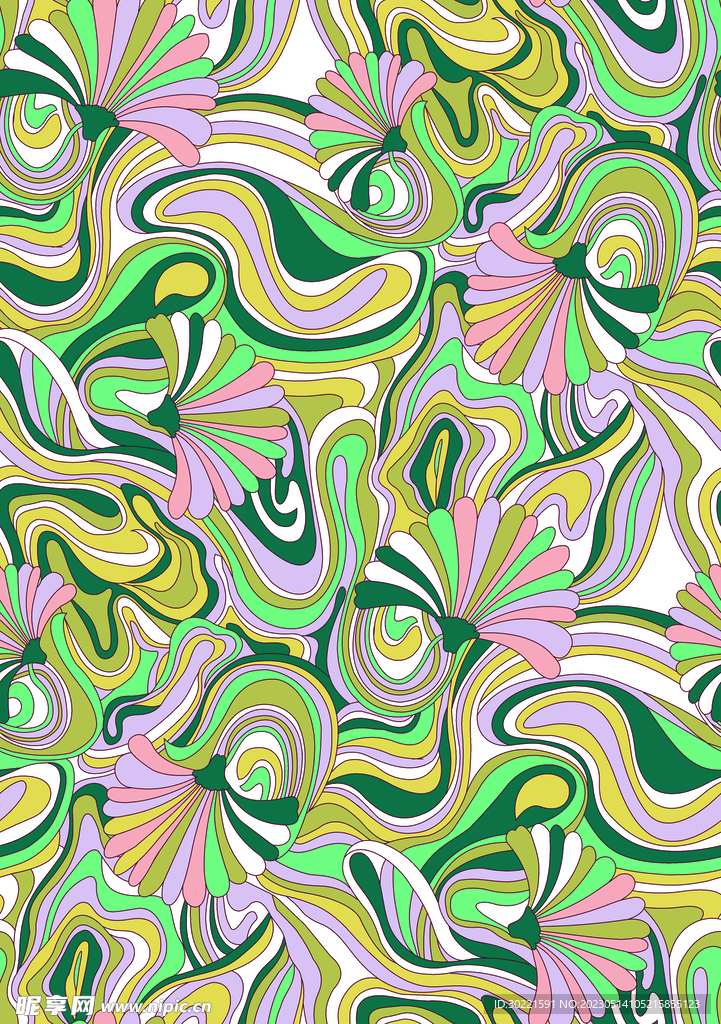 乱花 几何 腰果