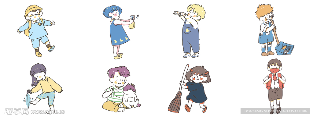 六一儿童节人物漫画