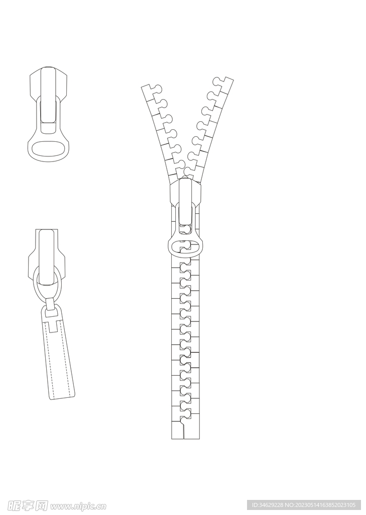 拉链素材