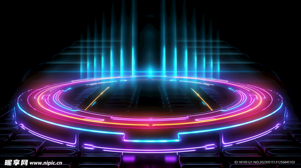 舞台科技感电商图图片