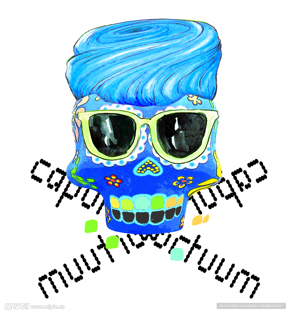 ：骷髅头卡通