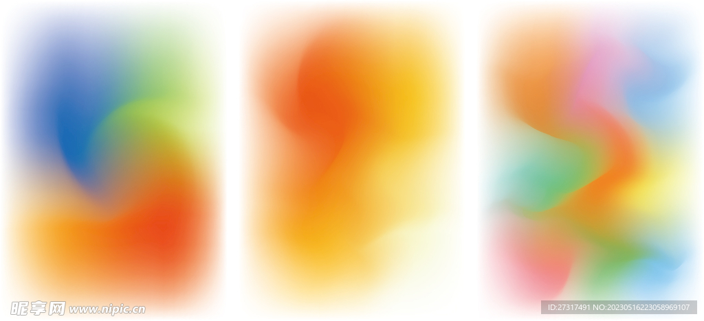 AI多彩渐变矢量背景