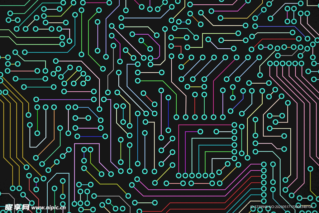 科技感电子线路板图片
