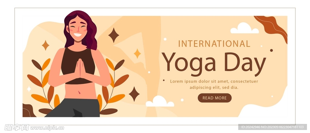 瑜伽人物 瑜伽馆海报 