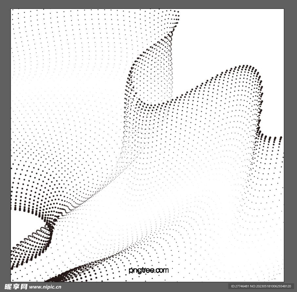 波浪列阵黑色抽象背景