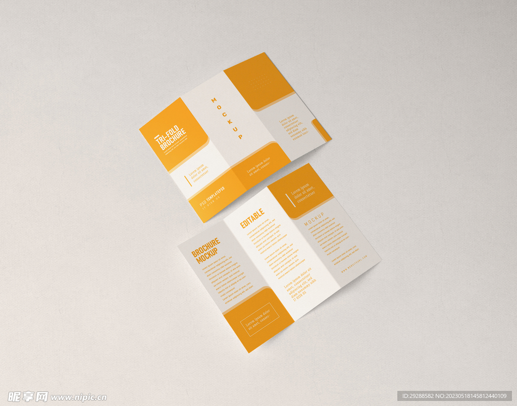 高端三折页 样机 展示 